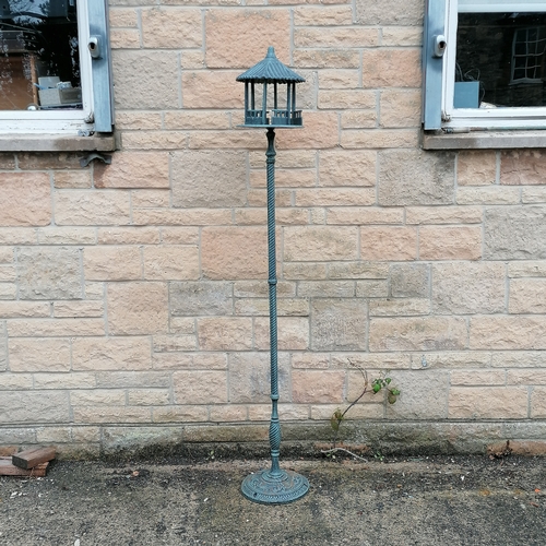 59 - Cast iron bird feeder on stand - 168cm high