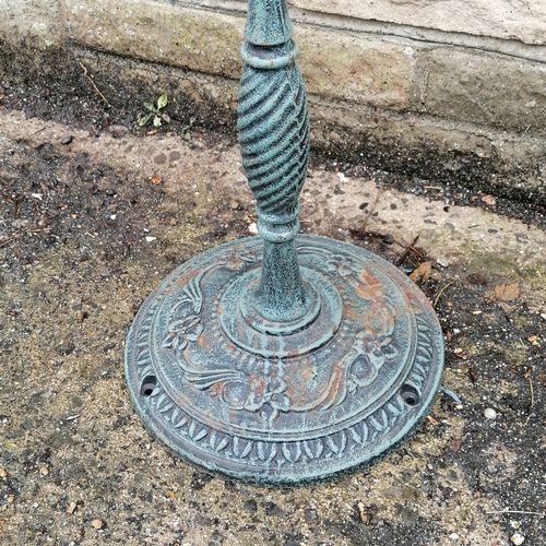 59 - Cast iron bird feeder on stand - 168cm high