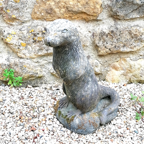 82 - Otter garden figure - 37cm high