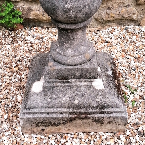 90 - Bronze sundial on a pedestal base - 32cm diameter base x 90cm high