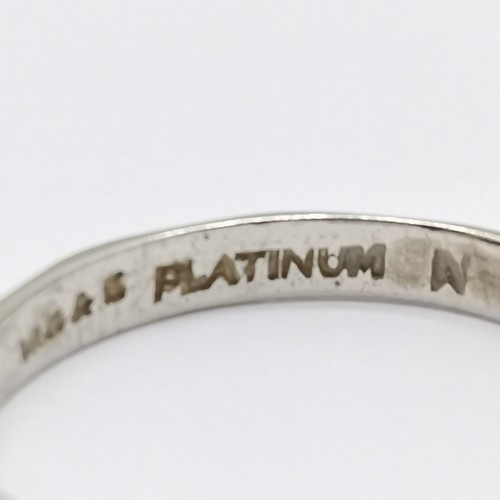 674 - Platinum band ring - size M½ & 2.7g