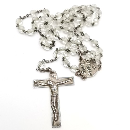 729 - Qty of crosses / crucifixes inc silver, rosary, 9ct front & back etc