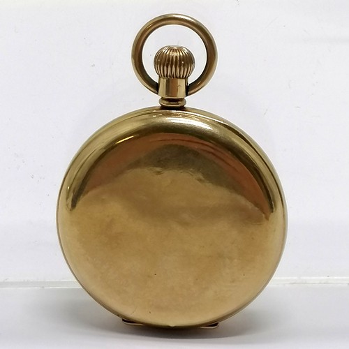 801 - J W Benson London antique 9ct gold hallmarked cased gents pocket watch 45mm case  total weight 76.5g... 