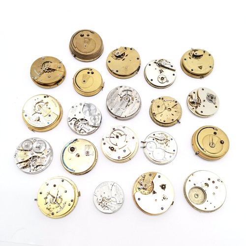 822 - Qty of pocket watch movements inc Elgin, Joseph Harris (Wolverhampton), Waltham etc