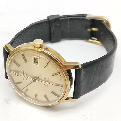 835 - Rotary automatic gold plated gents wristwatch (34mm case) - running at time of listing, Tegrov Art D... 