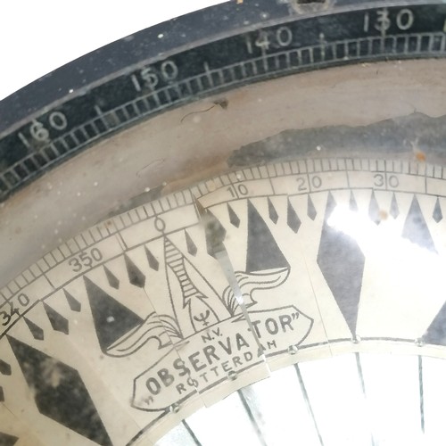 122 - Vintage Kelvin, Bottomley & Baird Ltd (Glasgow) large marine compass with Observator 