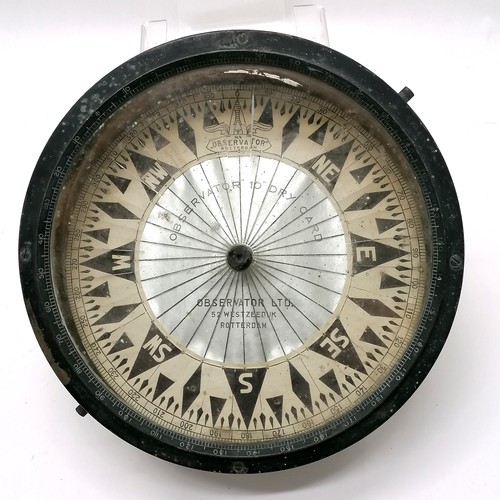 122 - Vintage Kelvin, Bottomley & Baird Ltd (Glasgow) large marine compass with Observator 