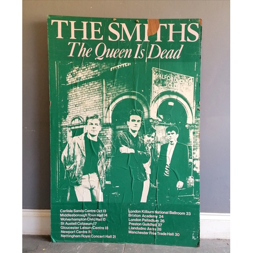 124 - Vintage original 1986 The Smiths The Queen is Dead large advertising poster mounted on board - has a... 