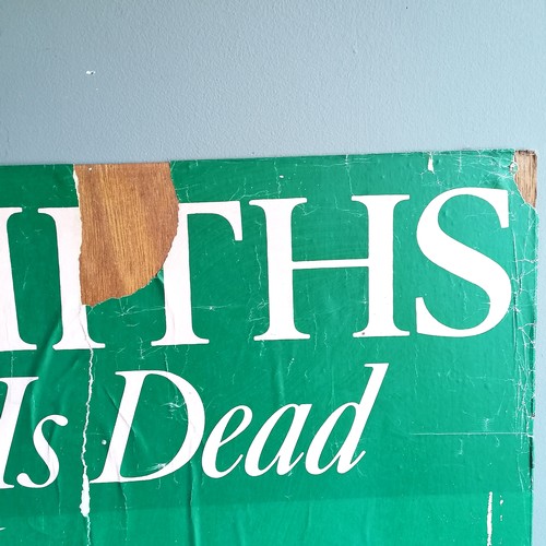 124 - Vintage original 1986 The Smiths The Queen is Dead large advertising poster mounted on board - has a... 