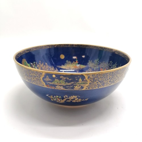 183 - Carlton Ware large lustre decorated bowl with pagoda detail in the Chinese taste - 24cm diameter x 1... 