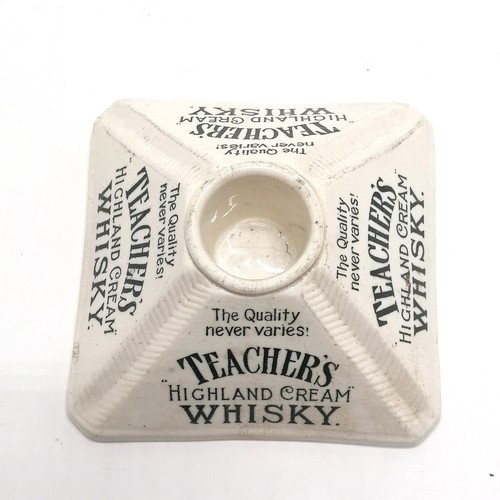 186 - Teachers Highland cream whisky advertising antique match striker by W Brownlie (Glasgow) - 13cm squa... 