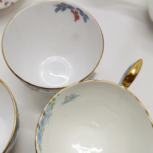 190 - 2 x vintage China tea sets - Berrytime (New Chelsea) & Crown Staffordshire ~ 3 cups a/f otherwise no... 