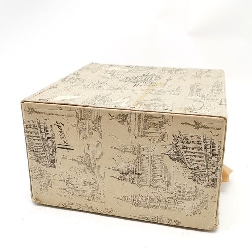 194 - Harrods vintage retail hat box - 28cm x 28cm x 17cm high ~ has label remainders