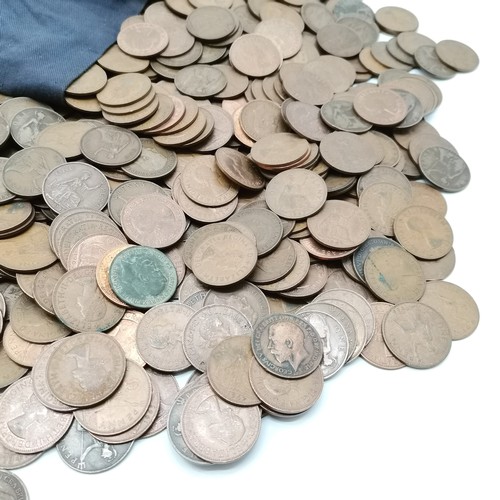 200 - Sack of approx 17.2kgs of GB 1d penny coins