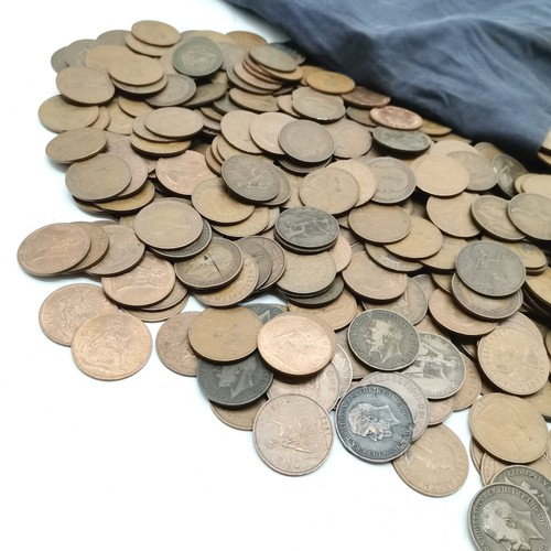 200 - Sack of approx 17.2kgs of GB 1d penny coins