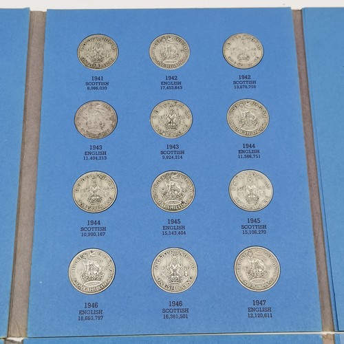 208 - 2 x Whitman GB coin folders ~ brass 3d's (inc 1946 & 1949) & shillings 1937-51