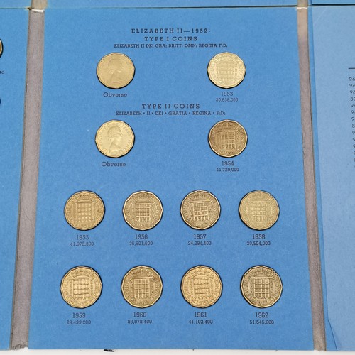 208 - 2 x Whitman GB coin folders ~ brass 3d's (inc 1946 & 1949) & shillings 1937-51