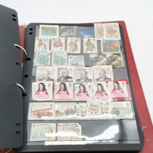 209 - Qty of mostly GB stamps inc red stockbook etc t/w framed Royal family coin montage