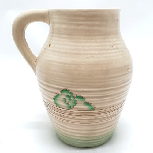 212 - Clarice Cliff Napoli jug / pitcher (c.1937) - 20cm high & has hairline crack to rim