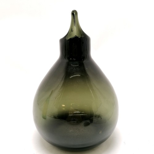 223 - Mid 20th century art glass smoky green vase - 24cm high