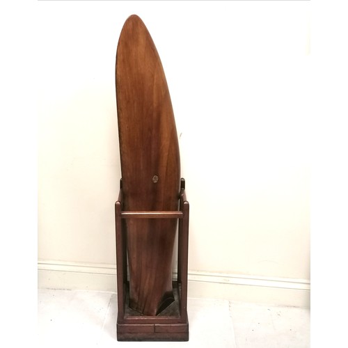 240 - WWI propeller mahogany ward room stick stand marked with Air Inspection Department marks (A.I.D.693)... 