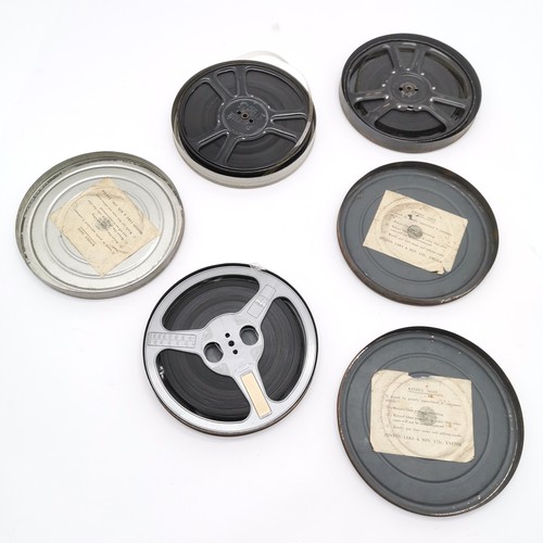 251 - 6 x original pathescope 9.5mm films - 1931 Mickey (Mouse) steps out, High Chinks, Full steam ahead, ... 