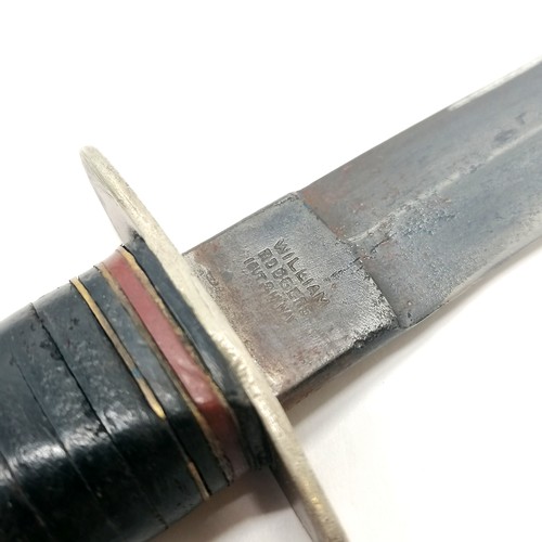 265 - William Rogers c.WWII trench dagger (?) with aluminium pommel - 25.5cm total length