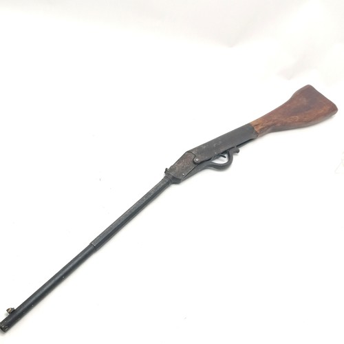 268 - Antique German air rifle with replacement stock - 92cm long & for display purposes (doesn't function... 