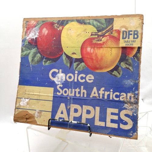 288 - Mount (Canterbury) fruit wooden crate (50cm x 31cm x 25.5cm deep) t/w Choice South African apples ad... 