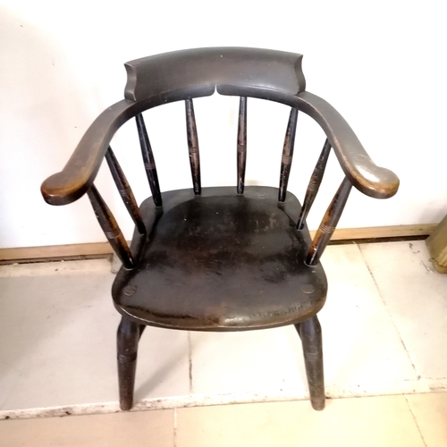 316 - Antique captains chair - 64cm long x 48cm deep x 70cm high