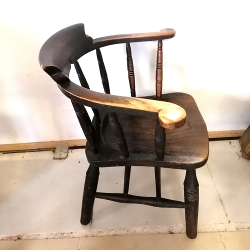 317 - Antique captains chair- 70cm long x 48cm deep x 76cm high