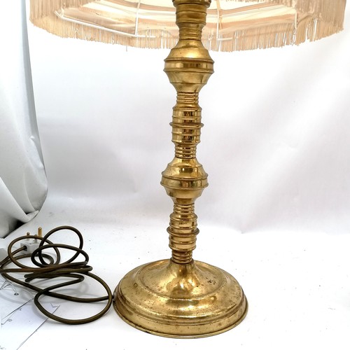 342 - 2 x vintage large table lamps - tallest has figural detail of figure with cornucopia (94cm high), ci... 