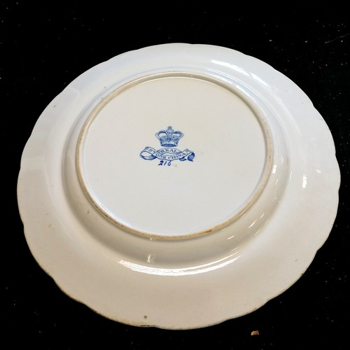 346 - Qty of Real Stone China with blue / white floral detail (& gilt decoration) inc 2 large platters (wi... 