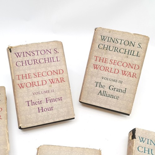 354 - 1948-54 Winston Churchill set of 6 x 1st edition books of The Second World War (with dustwrappers - ... 