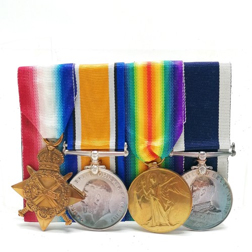 409 - WWI group of medals - 1914-15 star, British war medal, Victory medal & (KGV) Royal Naval long servic... 