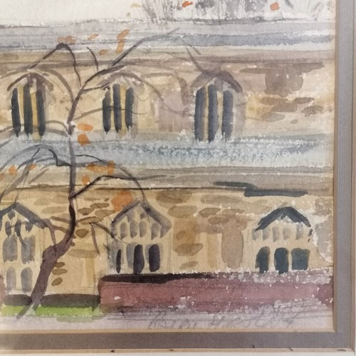 416 - Ralph Hartley (1926-88) original signed watercolour painting of St Peter and St Paul's church (Kette... 