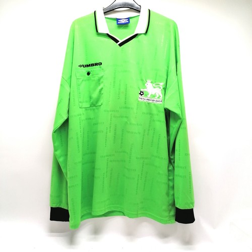 427 - Umbro F.A. premier league football shirt hand signed on reverse by referee Paul Anthony Durkin (b.19... 