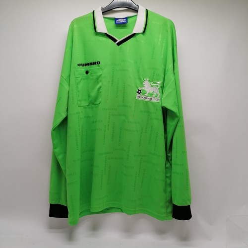 427 - Umbro F.A. premier league football shirt hand signed on reverse by referee Paul Anthony Durkin (b.19... 