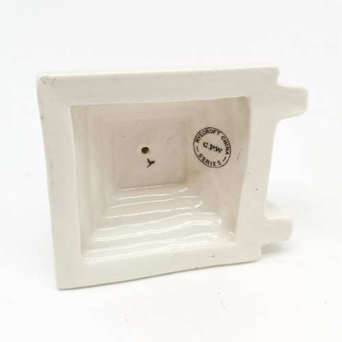 455 - Crested ware - Ryecroft China Woodhouse Eaves cross - 13.5cm high and has a manufacturing fault othe... 