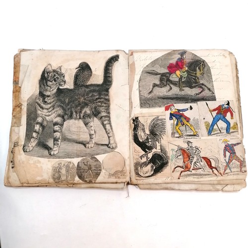 463 - 19th century exercise book converted into a scrap book by George William Wilkinson (1872)