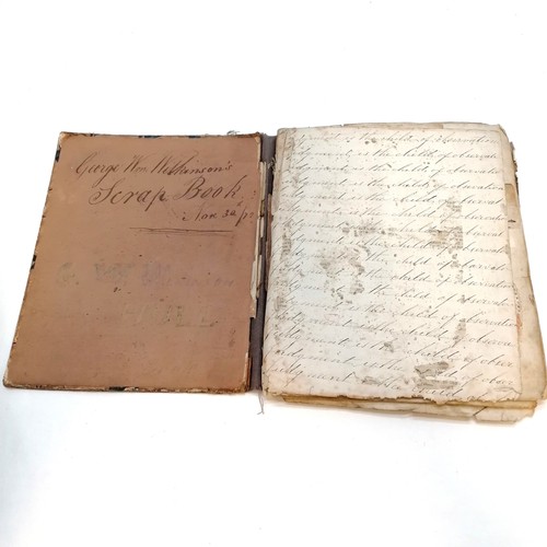 463 - 19th century exercise book converted into a scrap book by George William Wilkinson (1872)