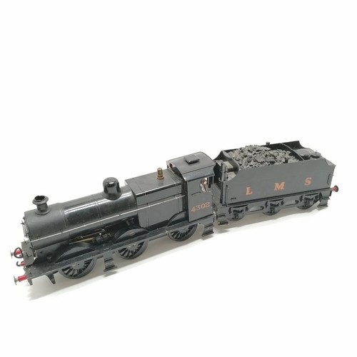 467 - Live steam model of a 0-6-0 LMS locomotive #4302 and tender - 53cm long ~ the original London Midlan... 