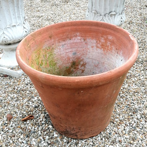 112 - Large old terracotta pot 44cm x 50cm diameter