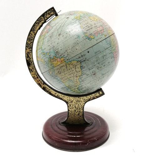 360 - 1930's William Crawford & Sons LTD biscuit tin as a globe 21cm high - in good used condition