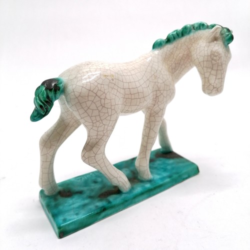 5 - Goldscheider Vienna ceramic figure of a horse by Viktor Matula 11cm high x 13cm long -  No obvious d... 