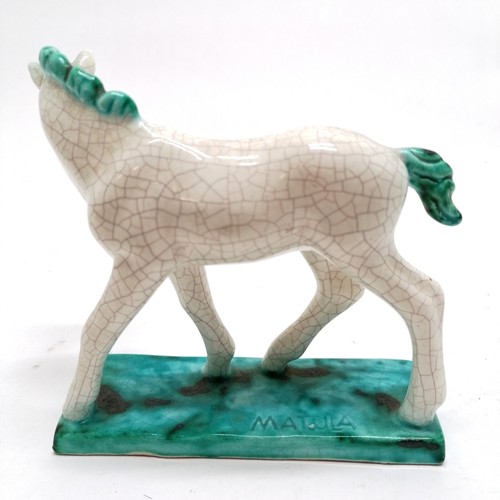 5 - Goldscheider Vienna ceramic figure of a horse by Viktor Matula 11cm high x 13cm long -  No obvious d... 