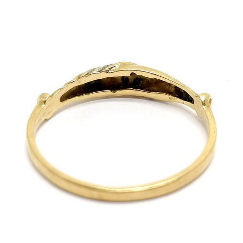 465 - 18ct marked gold white stone set ring - size M½ & 1.6g total weight - SOLD ON BEHALF OF THE NEW BREA... 