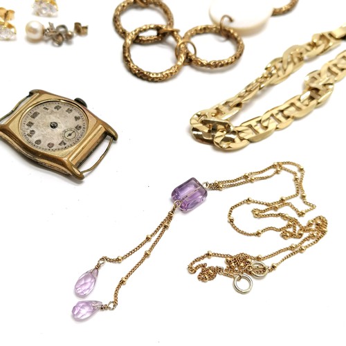 468 - Qty of mostly gold tone jewellery (some a/f) etc - SOLD ON BEHALF OF THE NEW BREAST CANCER UNIT APPE... 