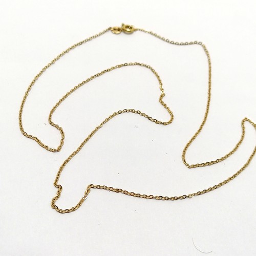 495 - 14ct marked gold 56cm chain - 1.9g