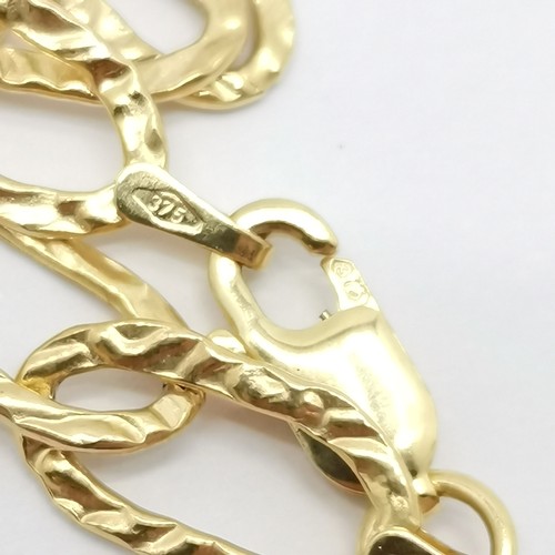 513 - 9ct hallmarked gold fancy link languard style 120cm chain - 7.9g